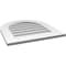 Ekena Millwork Round Top Surface Mount PVC Gable Vent: Non-Functional, w/ 3-1/2"W x 1"P Standard Frame, 22"W x 24"H GVPRT22X2401SN - alternate 3